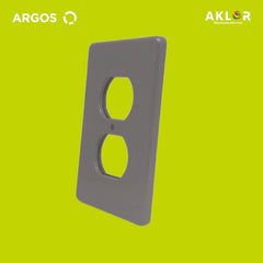 ARGOS TPRD013G TAPA NO METÁLICA RECTANGULAR P/ 1 TOMA DOBLE