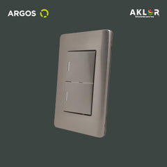 ARGOS 8841900 APAGADOR DOBLE CON PLACA DE ACERO INOXIDABLE