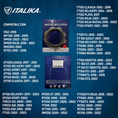 Kit de Pastas de Clutch ITALIKA Original E1303KP05