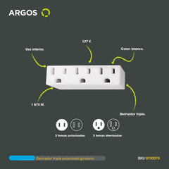 ARGOS 9700070 MULTICONTACTO TRIPLE GIRATORIO