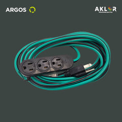 EXTENSIÓN USO RUDO REFORZADA CON TIERRA 5 METROS 16 AWG, VERDE, ARGOS 9730063