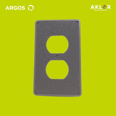 ARGOS TPRD013G TAPA NO METÁLICA RECTANGULAR P/ 1 TOMA DOBLE