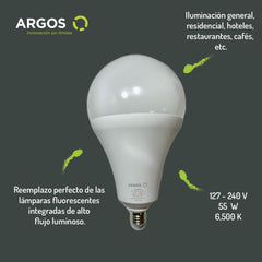 ARGOS 9403048 LAMPARA LED 55W A160 100-240V 6500K