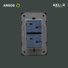 ARGOS 8841900 APAGADOR DOBLE CON PLACA DE ACERO INOXIDABLE