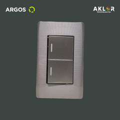 ARGOS 8841900 APAGADOR DOBLE CON PLACA DE ACERO INOXIDABLE