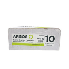 CABLE CALIBRE 10 THW-LS, 100 m, BLANCO, ARGOS 1100104