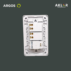 ARGOS 8840945 APAGADOR DOBLE Y CONTACTO CON PLACA BLANCA