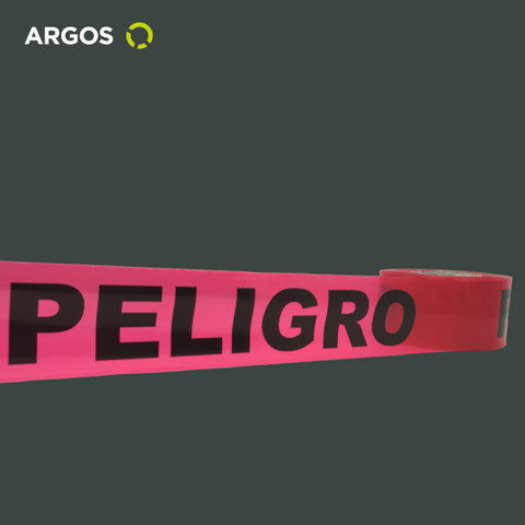 ARGOS Cinta de Seguridad Delimitadora Roja 3 Pulgadas (PELIGRO)