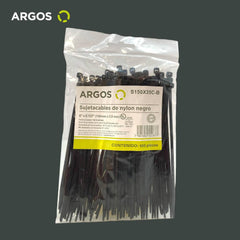 ARGOS Cinchos de plastico, bridas de plastico, 300 piezas negro, 15x3.5cm