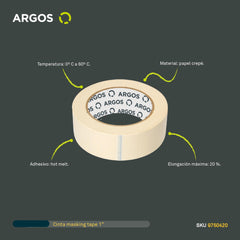 ARGOS 9750420 CINTA MASKING TAPE 24 MMx50 METROS