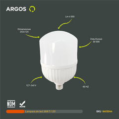 ARGOS Focos led foco led blanco focos led luz blanca 36W 127-240V 6500K