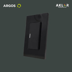 ARGOS 8843910 APAGADOR SENCILLO CON PLACA DE ACRÍLICO NEGRO