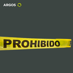 ARGOS Cinta de Seguridad Delimitadora Amarillo 3 Pulgadas (PROHIBIDO)