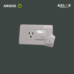 ARGOS 8840905 APAGADOR Y CONTACTO CON PLACA BLANCA