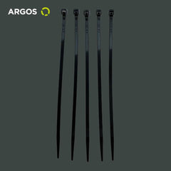 ARGOS Cinchos de plastico, bridas de plastico, 300 piezas negro, 15x3.5cm