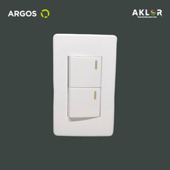 ARGOS 8840900 APAGADOR DOBLE CON PLACA BLANCA