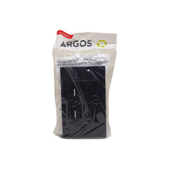 ARGOS 8843900 APAGADOR DOBLE CON PLACA DE ACRÍLICO NEGRO