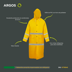 ARGOS IMPERMEABLES PARA LLUVIA CHAMARRA IMPERMEABLE HOMBRE DE ALTA VISIBILIDAD