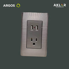 ARGOS 8841935 CONTACTO ATERRIZADO Y DOS ENTRADAS USB