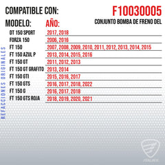 Italika F10030005 Manija Derecha Completa Bomba Freno