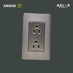 ARGOS 8841925 CONTACTO DOBLE ATERRIZADO DE ACERO INOXIDABLE