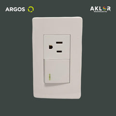 ARGOS 8840905 APAGADOR Y CONTACTO CON PLACA BLANCA