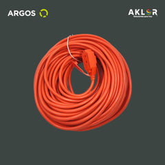 EXTENSIÓN USO RUDO REFORZADA CON TIERRA 30 METROS 16 AWG, NARANJA, ARGOS 9710315