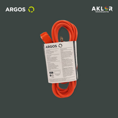 EXTENSIÓN USO RUDO REFORZADA CON TIERRA 4 METROS 16 AWG, NARANJA, ARGOS 9710065