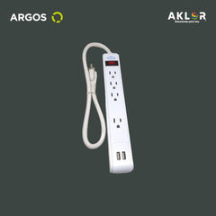 ARGOS 9700400 MULTICONTACTO 4 TOMAS ATERRIZADAS 2 TOMAS USB