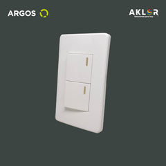 ARGOS 8840900 APAGADOR DOBLE CON PLACA BLANCA