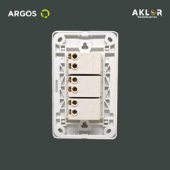 ARGOS 8840915 APAGADOR TRIPLE CON PLACA BLANCA