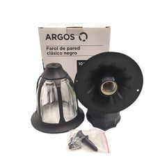 ARGOS 9400420 FAROL DE PARED CLÁSICO NEGRO 127 V~ 60 Hz E27