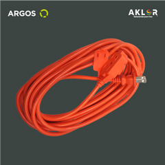 EXTENSIÓN USO RUDO REFORZADA CON TIERRA 6 METROS 16 AWG, NARANJA, ARGOS 9710115