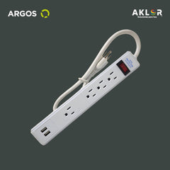 ARGOS 9700400 MULTICONTACTO 4 TOMAS ATERRIZADAS 2 TOMAS USB